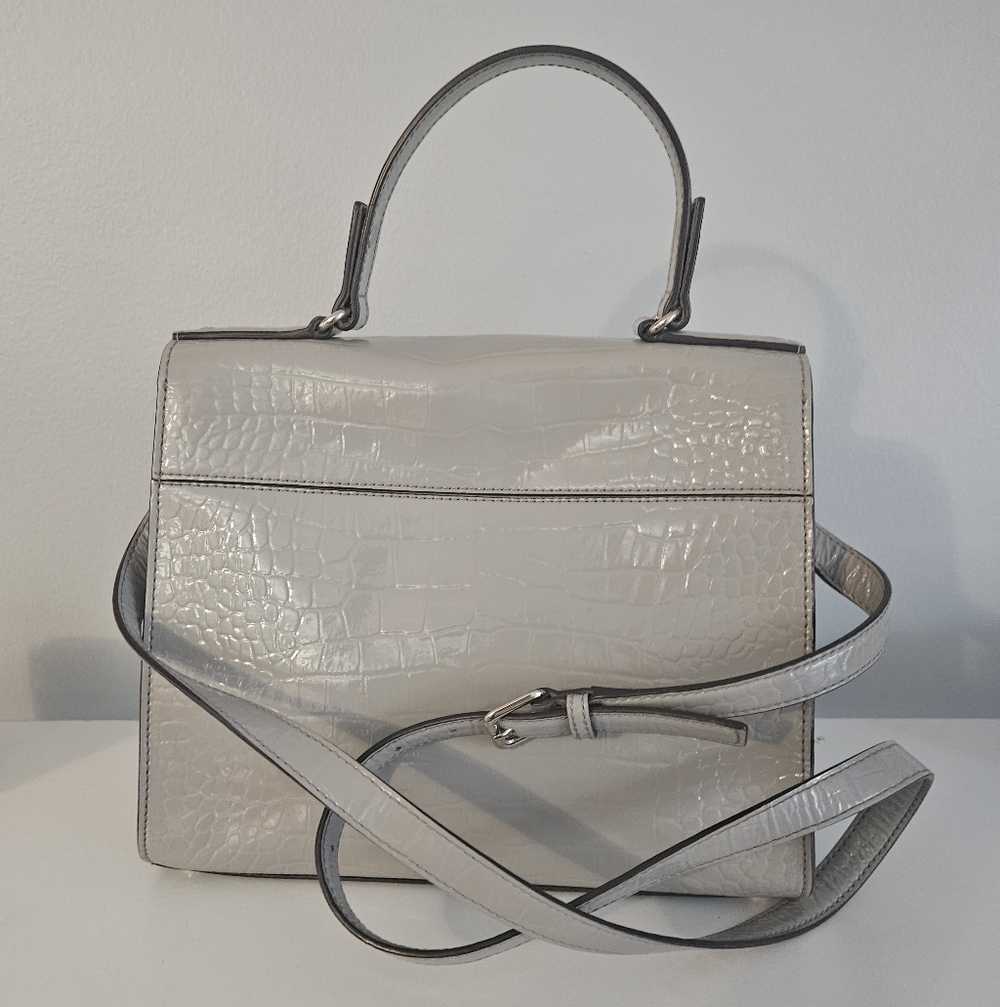 Kate Spade French Gray Croc Knightsbridge Doris Satchel - Picture 5 of 13